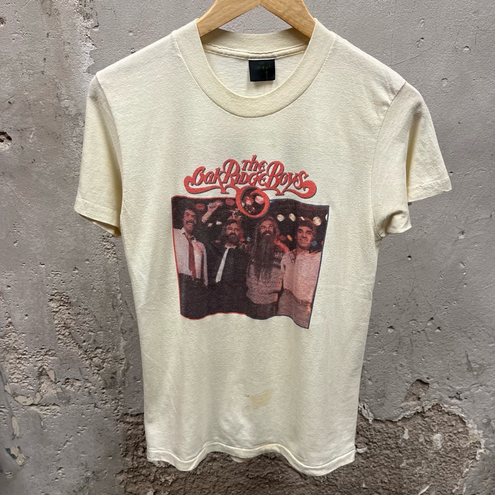 Oak Ridge Boys Vintage 1983 Deliver Album Double Sided Yellow Promo Tee Medium M
